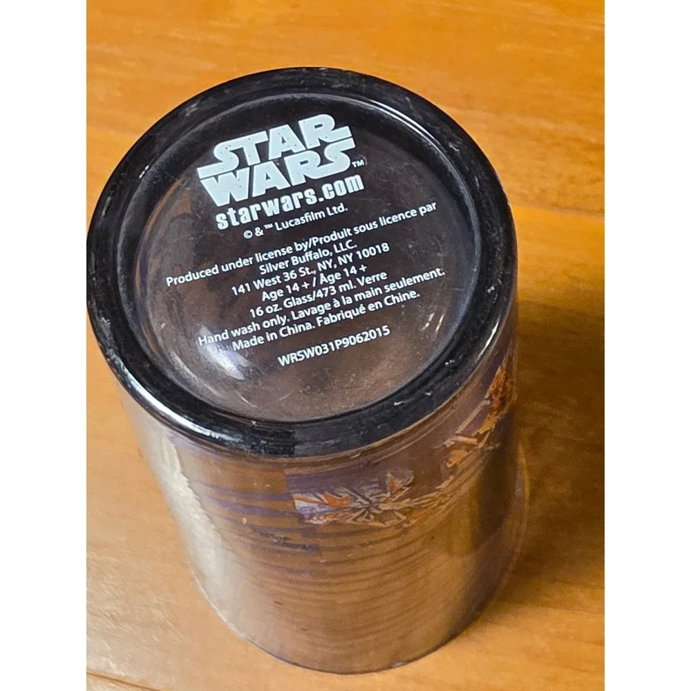 Star Wars Return of the Jedi 16oz Pint Glass Silver Buffalo Luke Leia Han Solo